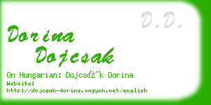 dorina dojcsak business card